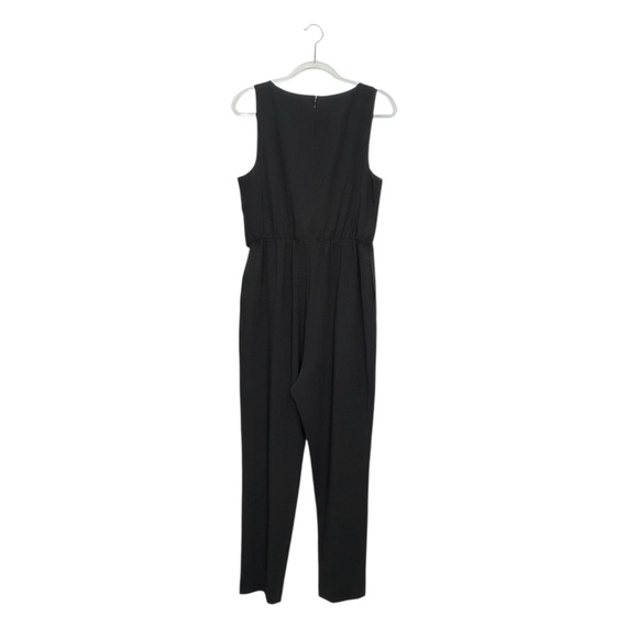Ali & Jay Sleeveless Jumpsuit Size Large Black Asymmetrical V-Neck Slim Leg EUC - Picture 4 of 7